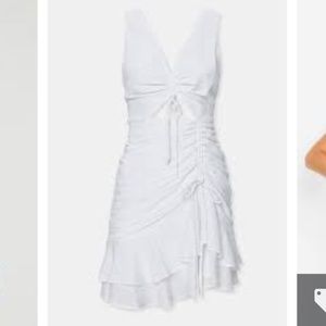 Cutout Runched Mini Dress